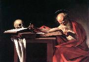 Caravaggio St Jerome oil painting