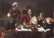 Caravaggio Supper of Aaimasi oil painting