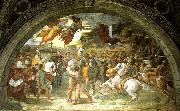 Raphael repulse of attila oil painting