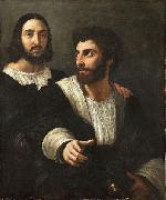 Raphael Self portrait with a friend oil painting