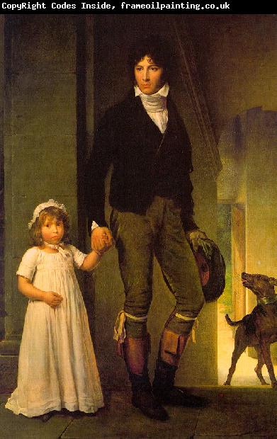  Baron Francois  Gerard Jean-Baptiste Isabey and his Daughter