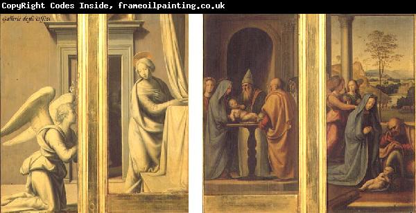 BARTOLOMEO, Fra The Annunciation (front), Circumcision and Nativity (back)