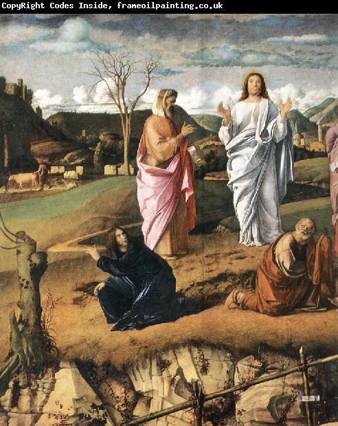 BELLINI, Giovanni Transfiguration of Christ (detail) 2