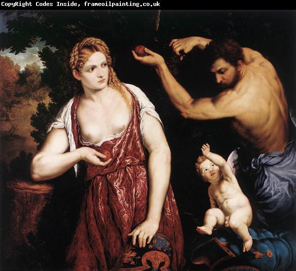 BORDONE, Paris Venus and Mars with Cupid