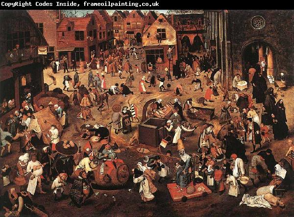 BRUEGHEL, Pieter the Younger Battle of Carnival and Lent f