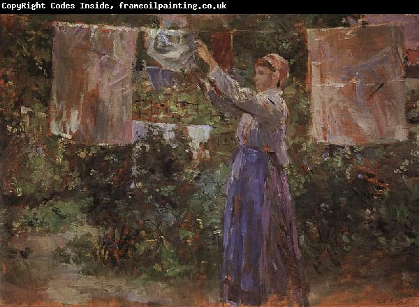 Berthe Morisot Peasant Hanging out the Washing