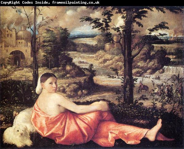 CARIANI Reclining Woman in a Landscape fd