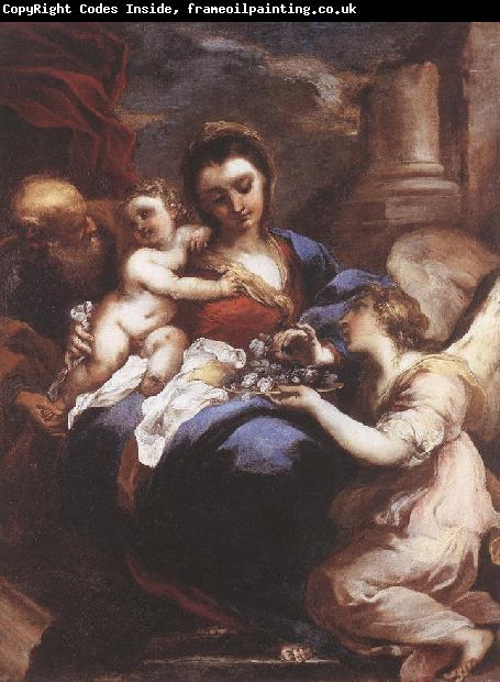 CASTELLO, Valerio Holy Family with an Angel fdg