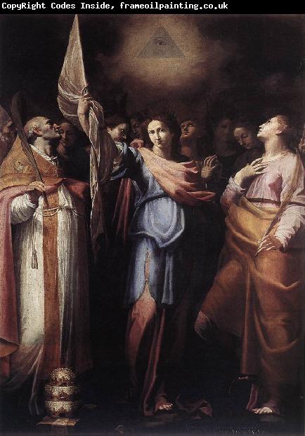 CAVAROZZI, Bartolomeo St Ursula and Her Companions with Pope Ciriacus and St Catherine of Alexandria g