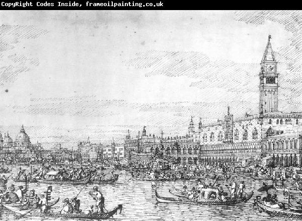 Canaletto Venice: The Canale di San Marco with the Bucintoro at Anchor f