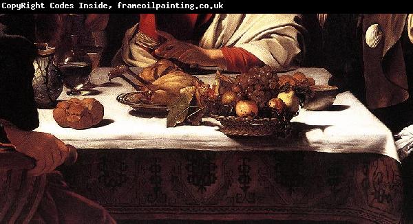 Caravaggio Supper at Emmaus (detail) fdg