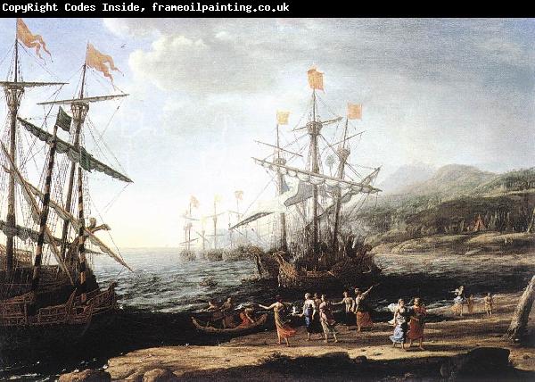 Claude Lorrain Marine with the Trojans Burning their Boats dfg