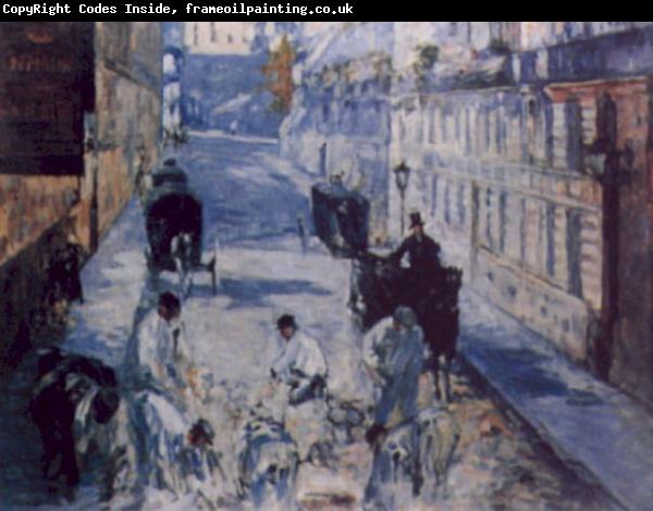Edouard Manet La Rue Mosnier aux Paveurs