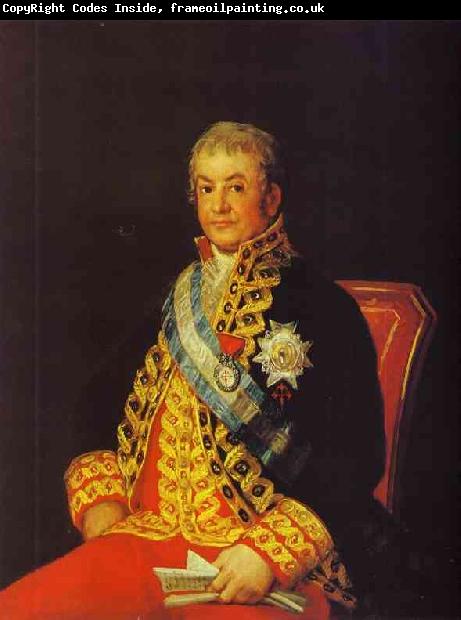 Francisco Jose de Goya Portrait of Jose Antonio, Marques Caballero Kepmasa