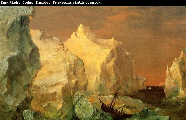 Frederic Edwin Church Icebergs and Wreck in Sunset
