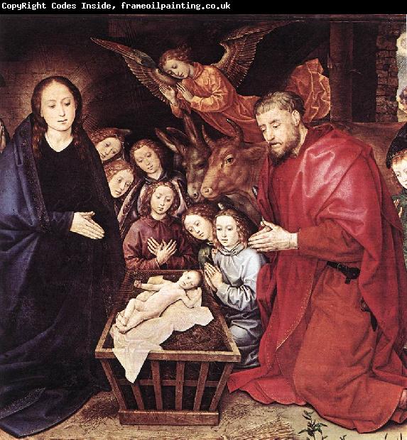 GOES, Hugo van der Adoration of the Shepherds (detail) sdg