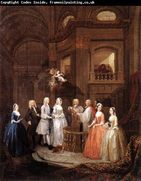 HOGARTH, William The Marriage of Stephen Beckingham and Mary Cox f