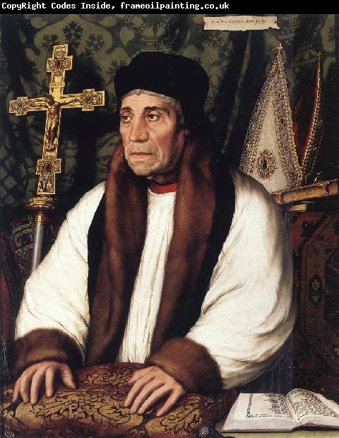 HOLBEIN, Hans the Younger Portrait of William Warham, Archbishop of Canterbury f
