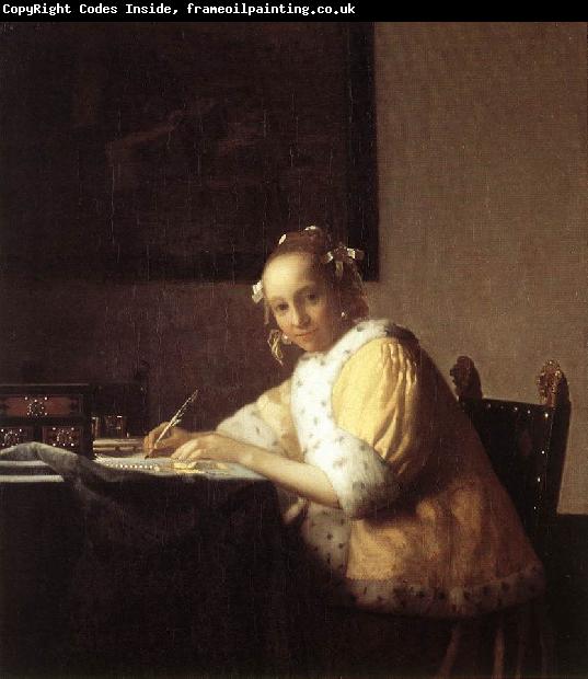 Jan Vermeer A Lady Writing a Letter