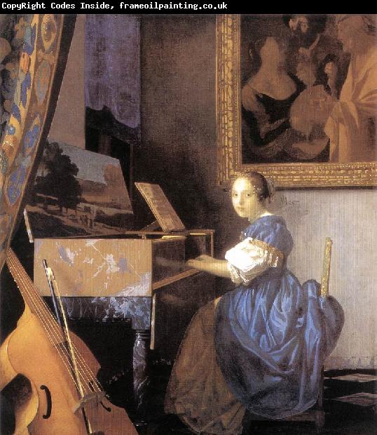 Jan Vermeer Lady Seated at a Virginal
