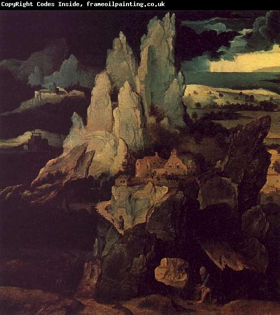 Joachim Patenier Saint Jerome in a Rocky Landscape