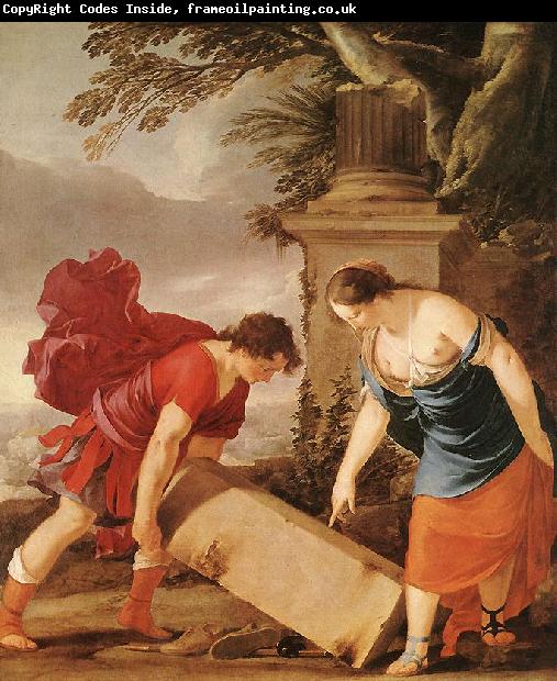 LA HIRE, Laurent de Theseus and Aethra (detail sg