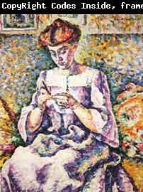 Lucie Cousturier Woman Crocheting
