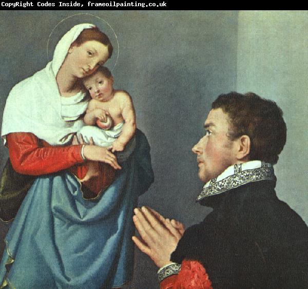 MORONI, Giovanni Battista A Gentleman in Adoration before the Madonna wg