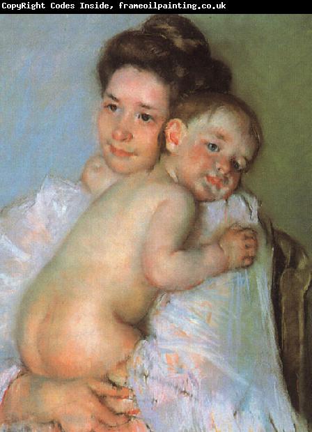 Mary Cassatt Mother Berthe Holding her Baby