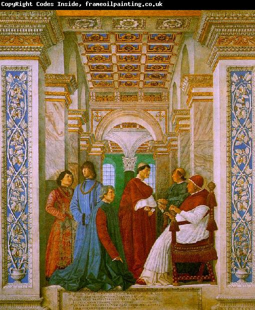 Melozzo da Forli Sixtus II with his Nephews and his Librarian Palatina