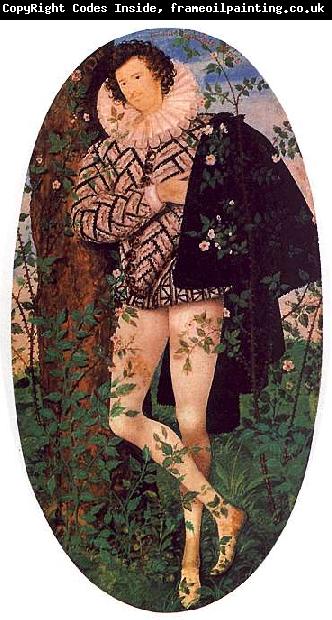 Nicholas Hilliard Young Man Leaning Against a Tree