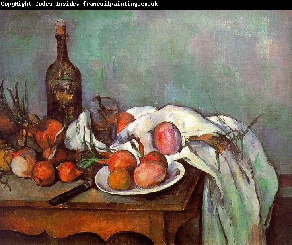 Paul Cezanne Onions and Bottles