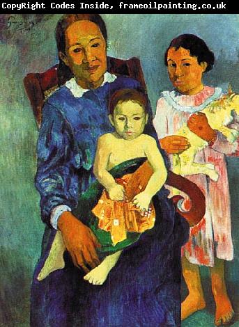 Paul Gauguin Tahitian Woman with Children 4