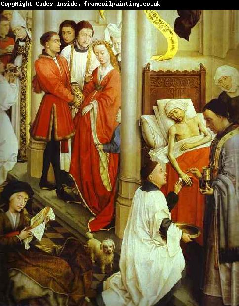 Rogier van der Weyden Altarpiece.Ordination