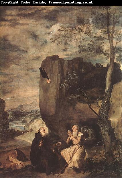 VELAZQUEZ, Diego Rodriguez de Silva y Sts Paul the Hermit and Anthony Abbot ar