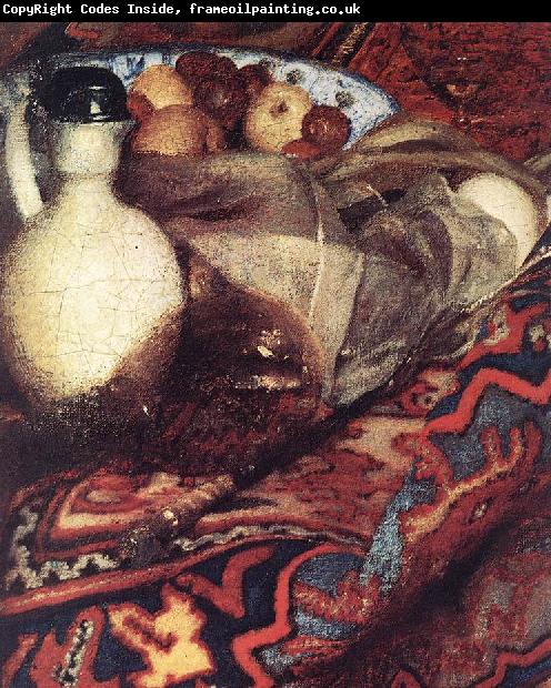 VERMEER VAN DELFT, Jan A Woman Asleep at Table (detail) ert