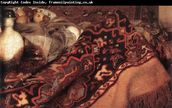 VERMEER VAN DELFT, Jan A Woman Asleep at Table (detail) aer