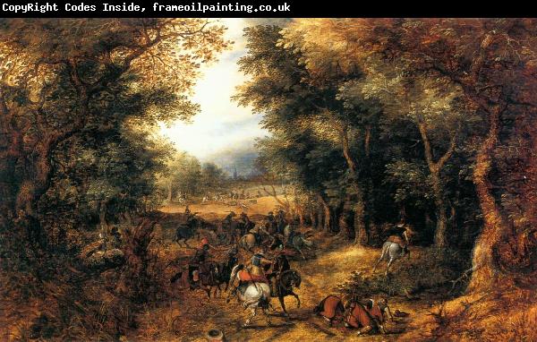VINCKBOONS, David Forest Scene with Robbery wr