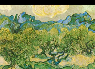 Vincent Van Gogh Olive Trees with the Alpilles in the Background