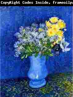 Vincent Van Gogh Vase with Lilacs, Daisies Anemones