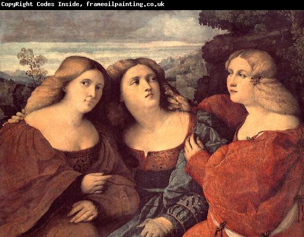Palma Vecchio The Three Sisters (detail) dh