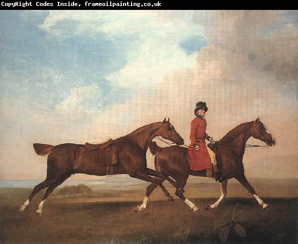 STUBBS, George William Anderson with Two Saddle-horses er