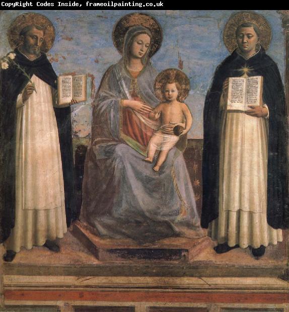 Fra Beato Madonna and Child with St Dominic and St Thomas Aquinas