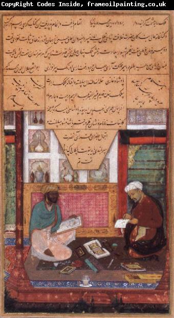 unknow artist The Scribe Abd ur Rahim of Herat ,Known as the Amber Stylus and the painter Dawlat,Work Face to Face