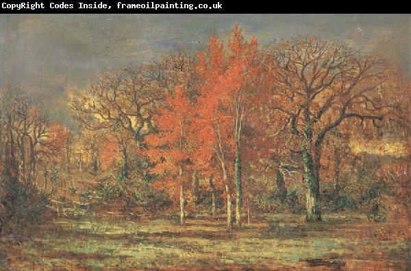 Charles leroux Edge of the Woods,Cherry Tress in Autumn