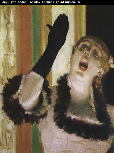 Edgar Degas The Female singer Wearing Gloves