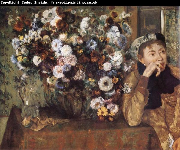Edgar Degas Woman and chrysanthemum