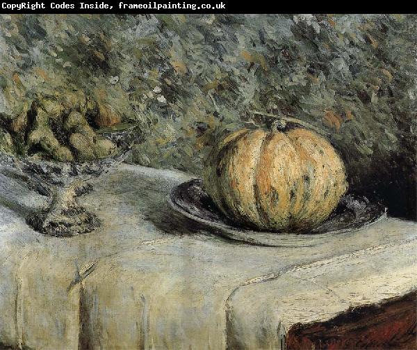 Gustave Caillebotte The muskmelon and a handleless cup of fig