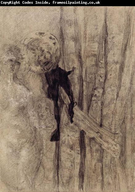 James Ensor Nude with Curtain