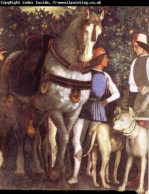 Andrea Mantegna Servant with horse and dog